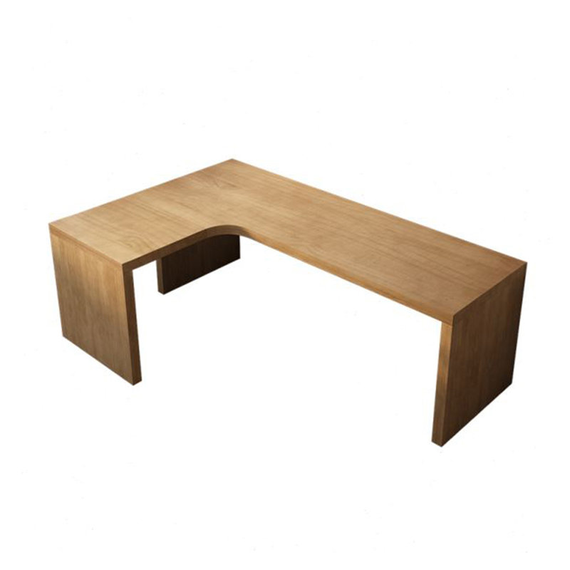 Burlywood Rectangular Solid Wood desks, Left Hand Return, 29.53" H x 70.47" W x 39.37" D