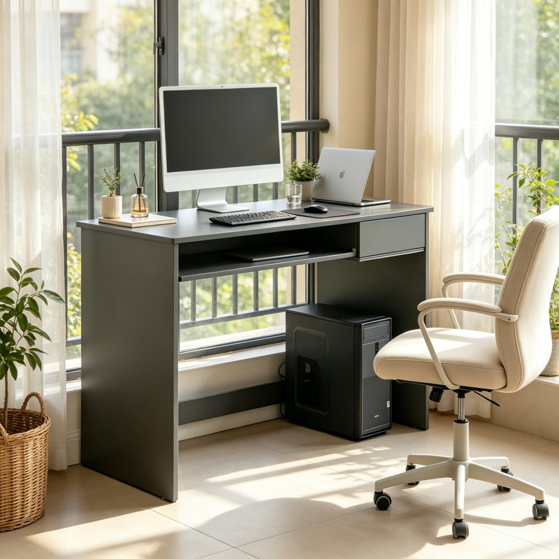 Particle Board / Chipboard Computer Desk, Grey