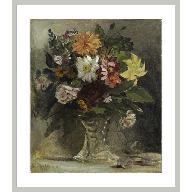 «A Vase of Flowers» par Eugène Delacroix, impression giclée sur cadre, 38.09" H x 33.5" W