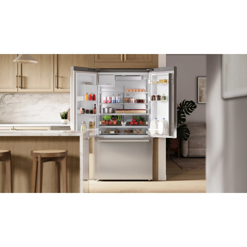 Free-Standing Fridge-Freezer, Stainless Steel