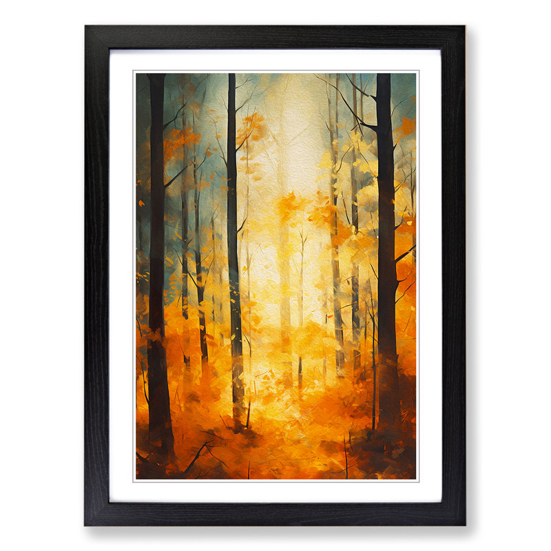 Forest Gestural No.2 - Framed Print, Black Framed, 34cm H x 25cm W