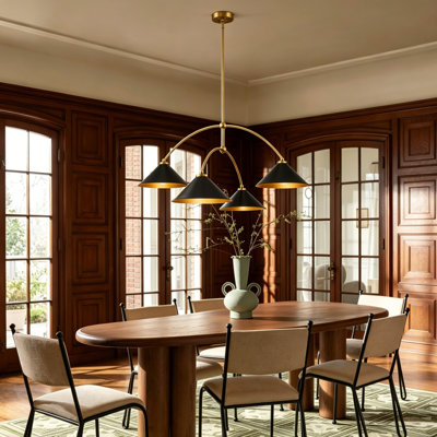 4 - Light Metal Shade Chandeliers Pendants Light