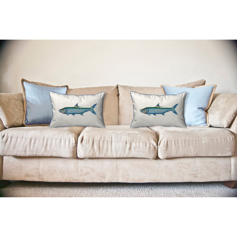 Coussin intérieur / extérieur Alaina Tarpon, Grand