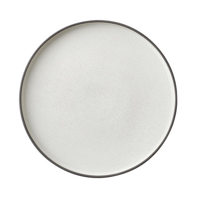 Assiette ronde blanche 6 1/4 po Moira