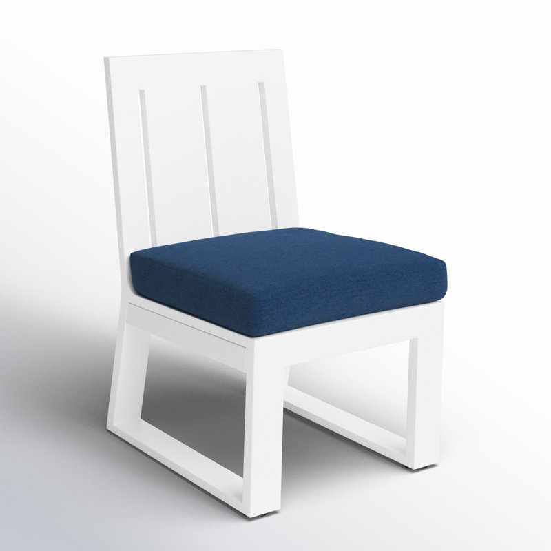 Newport Outdoor Dining Side Chair, Spectrum Indigo Sunbrella®