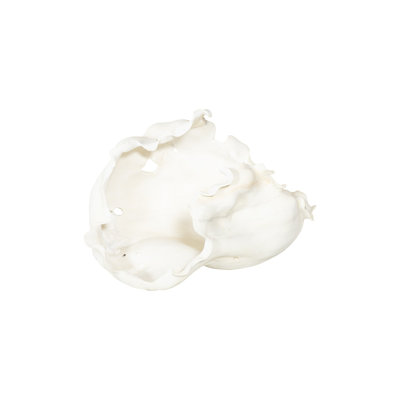 Bol en fonte, ouvert, faux blanchi
