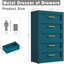 Commode bleue à cinq tiroirs-1416755070