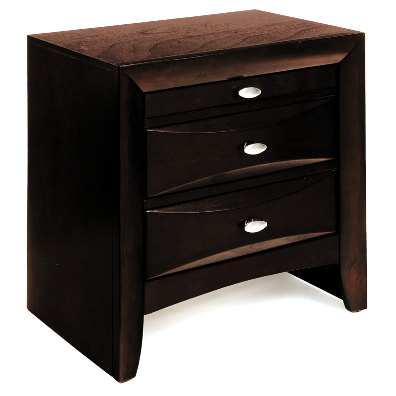 Finition table de chevet avec deux tiroirs pour la chambre à coucher - ajout élégant 2
