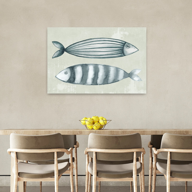 Stick Fish I, poisson élégant, art côtier, H 24 po x l 36 po