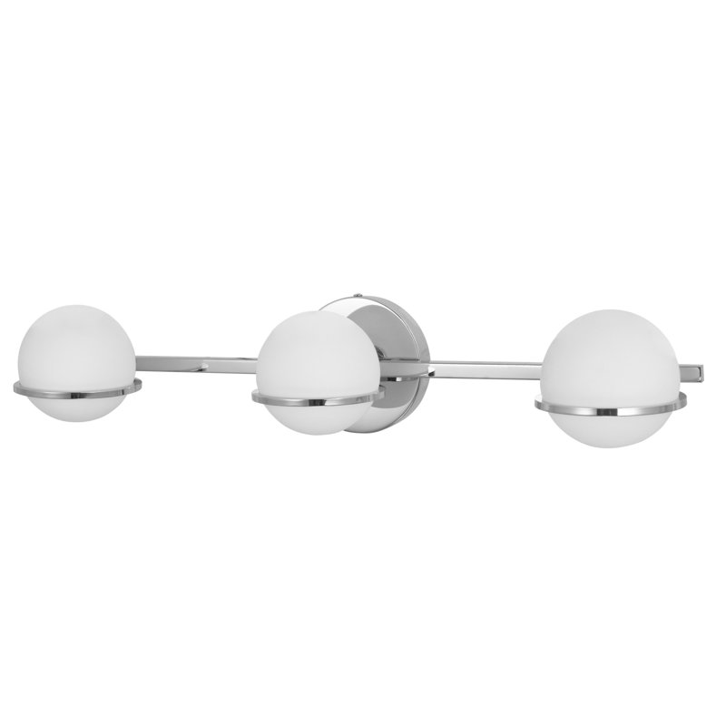Sofia 3 Light Dimmable Bath Bar, Polished Chrome