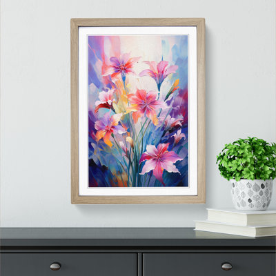 Wildflowers Futurism - Framed Print