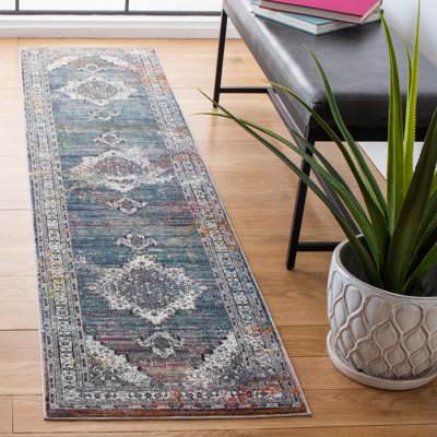 Tapis oriental ivoire / bleu Bruckmann