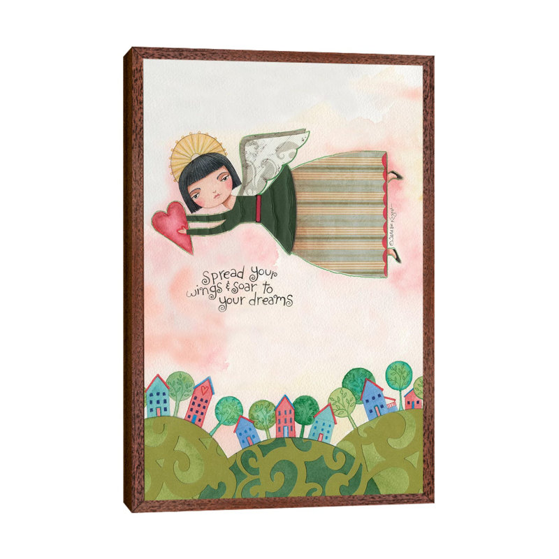 Soar 1 Piece Wall Art on Canvas, 66.04cm H x 45.72cm W x 3.81cm D, Classic Brown Wood Floater Framed