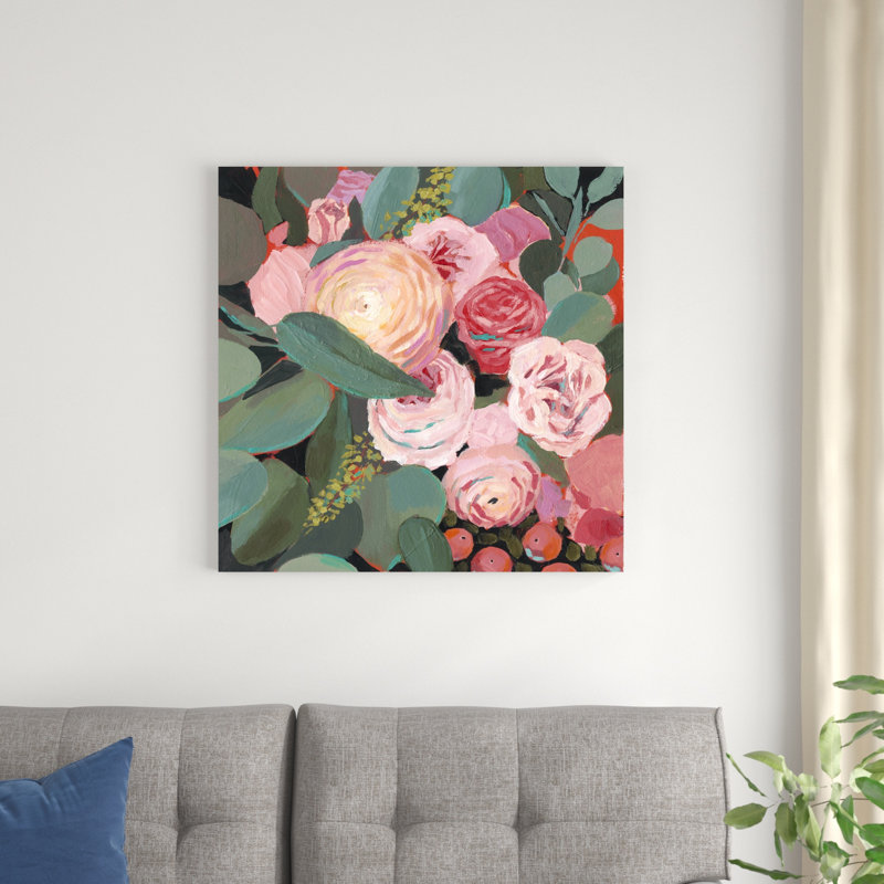 «Eucalyptus Bouquet II», peinture sur toile tendue, H 30 po x l 30 po