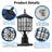 16.5" Solar Post Lights, Dusk To Dawn Outdoor Post Lights Solar Lamp Post Light, Black Lamp Posts Outdoor Lighting With Pier Mount Base, Waterproof Outdoor Light Post For Yard Garden Pathway, 1 Pack