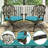  9-piece Outdoor Patio Dining Set For 8, All Weather Cast Aluminum Patio Funiture Table And Chairs Set- Large 64" Square Table, 4 Swivel Rocker Chairs, 4 Stationary, Umbrella Hole-1893212595