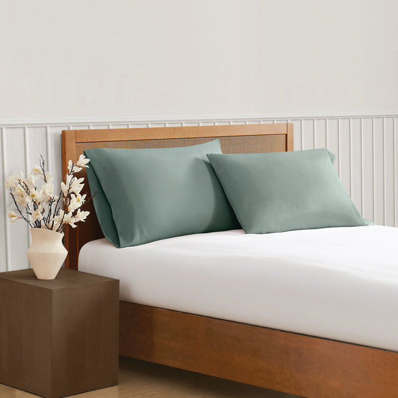 Ensemble de 2 taies d'oreiller pour chambre d'amis, Vert, Ensemble de taies d'oreiller pour taille de lit tr