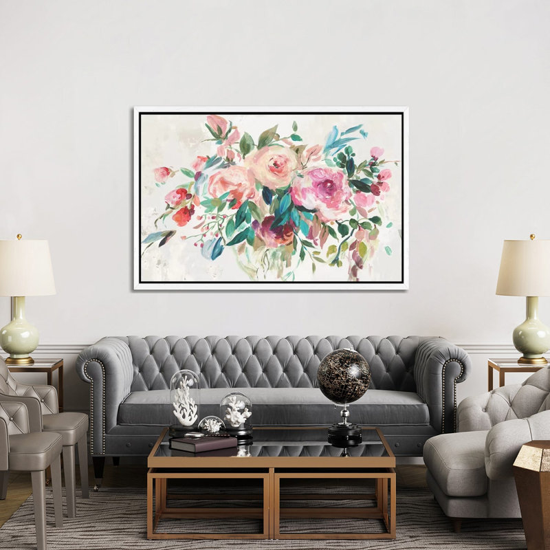 Absolutely Beautiful by Asia Jensen - Painting on Canvas, White Framed, 101.6cm H x 152.4cm W x 3.81cm D