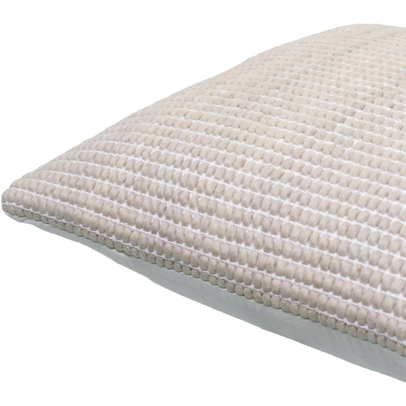 Coussin Waverly, Duvet, gris, 13 po x 20 po