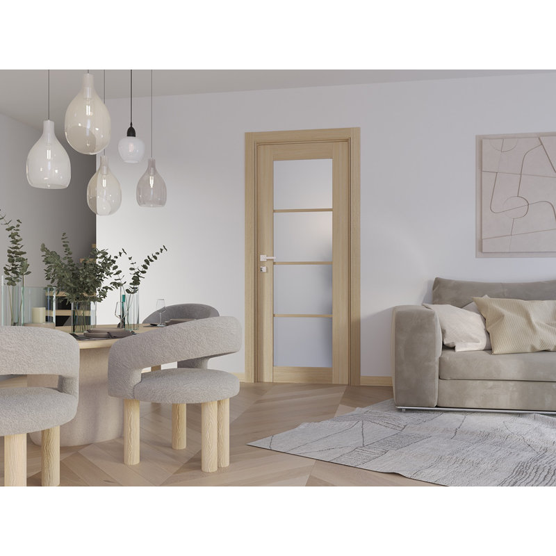 Porte standard préfinie à panneaux Avon, Frêne de la loire, 31,75 po x 95,24 po