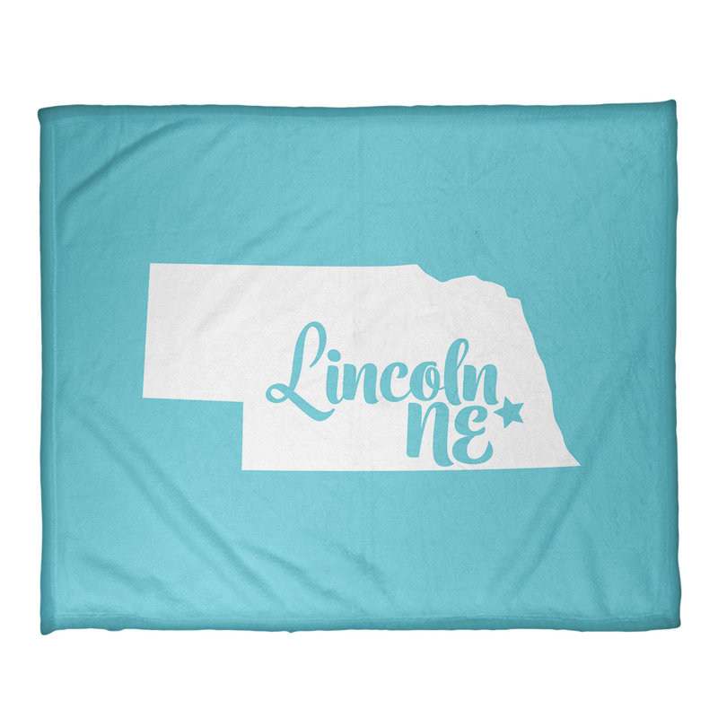 Jeté lincoln nebraska polaire, l 32,5 po x L 42,5 po, Bleu sarcelle
