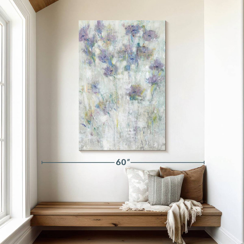 Fresque florale lavande Avery I, H 48 po x l 32 po
