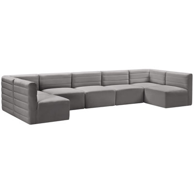 Enso Velvet U-Shaped Sectional Reversible