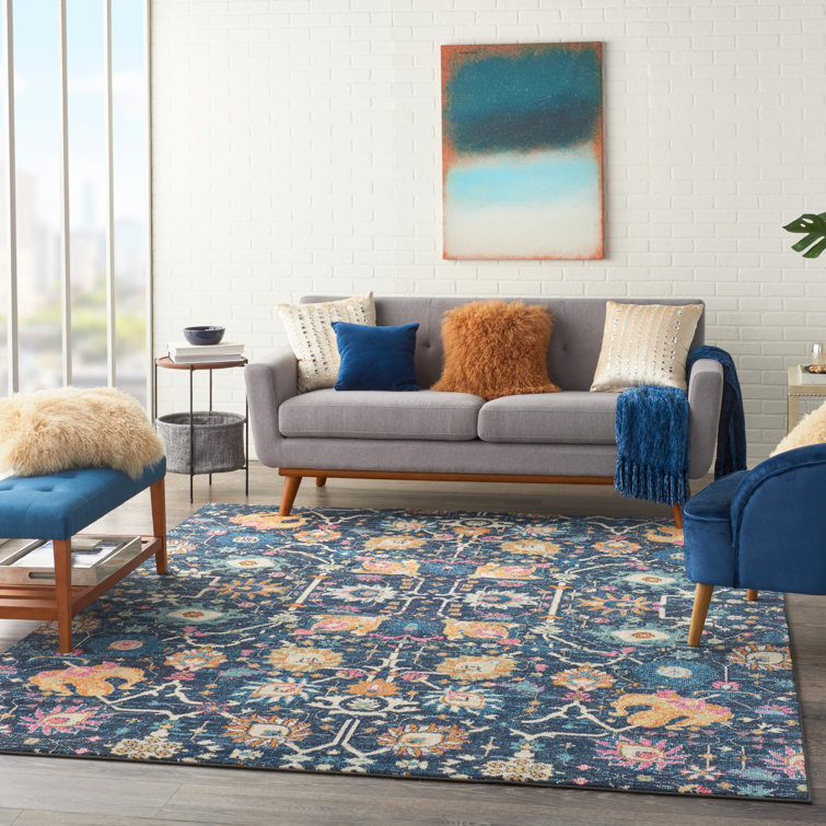 Verda Navy Blue Area Rug