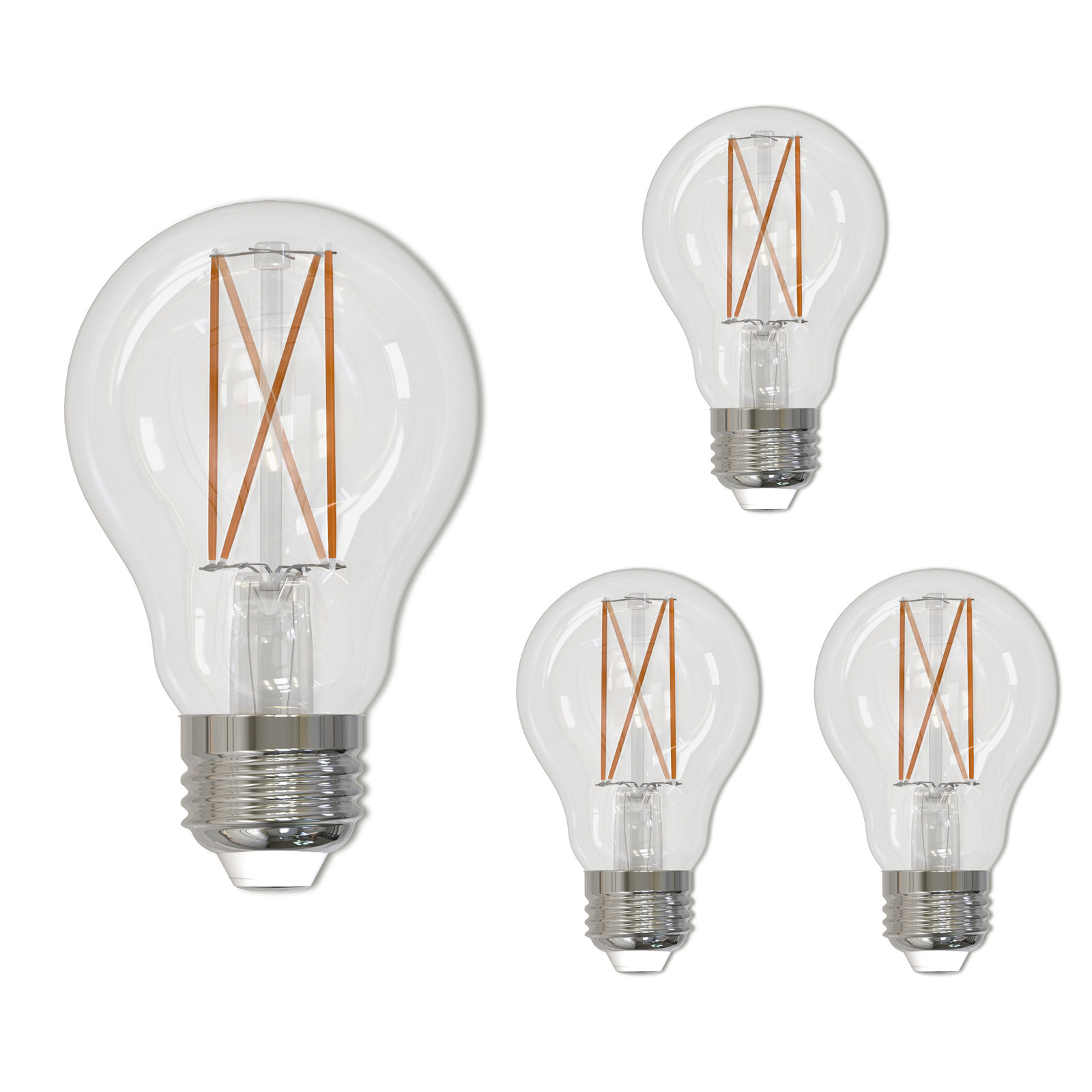 A19 LED Dimmable Edison Style Light Bulb, E26/Medium (Standard) Base, 2700 Kelvins, 1600, 14 W