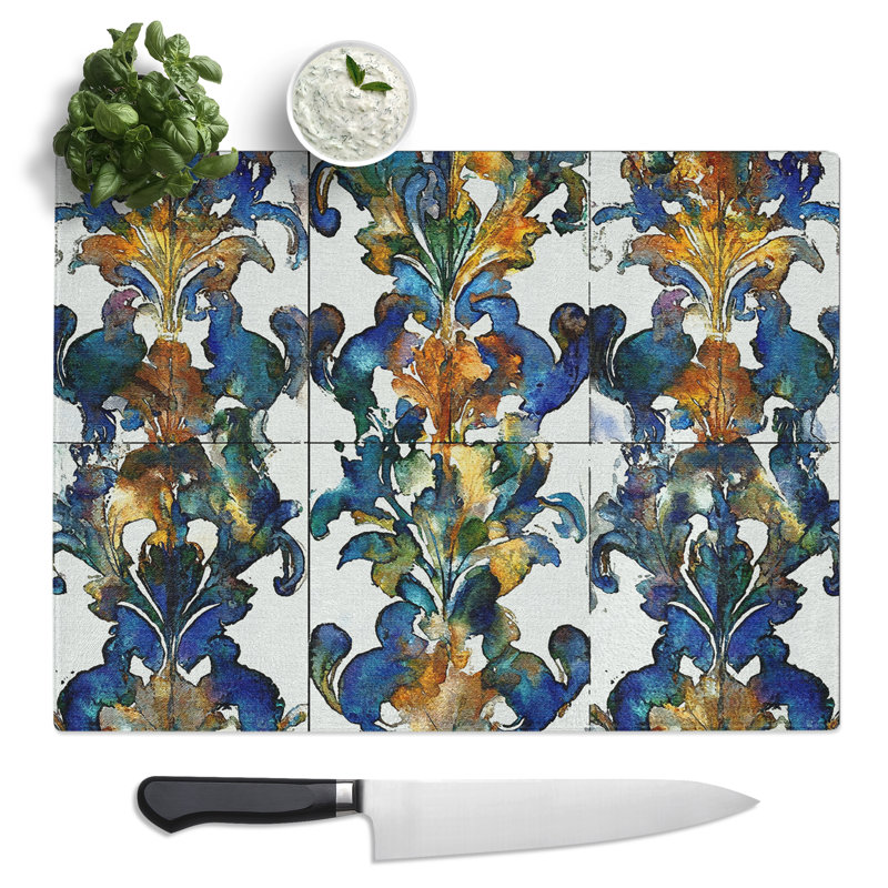 Watercolour Painting Vol.1  Glass Chopping Board