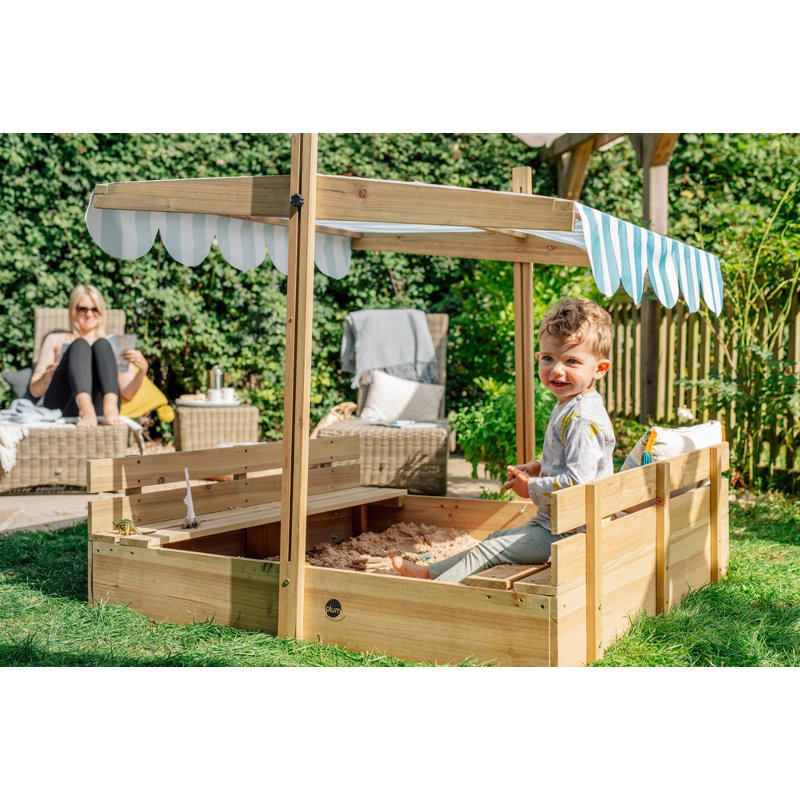 Plum 117cm x 117cm Wood Square Sandbox with Cover