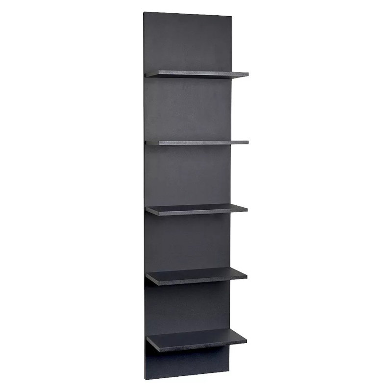 47" x 11.7" Wide Vertical Column Wall Shelf, Black