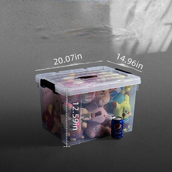 Umber Rea Thickened Storage Box Household Moving Box Clothes Toy Sorting  Box Wardrobe Storage Plastic Box With Pulley Box
