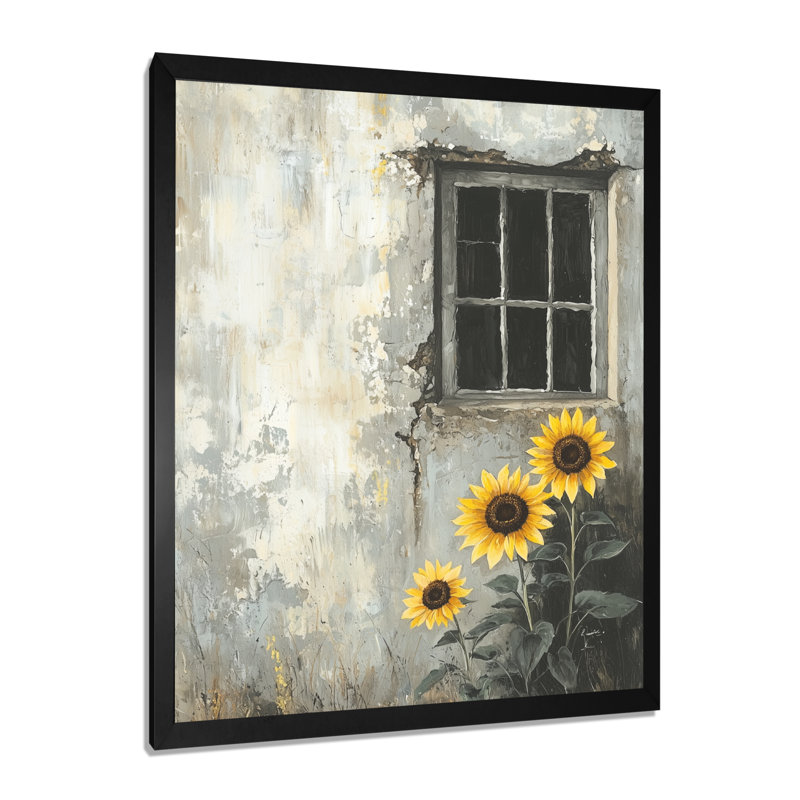 Dodwell - Floral Canvas Wall Art, H 32 po x l 16 po, Noir, noir, noir, noir, Reproduction encadrée d'une seule photo