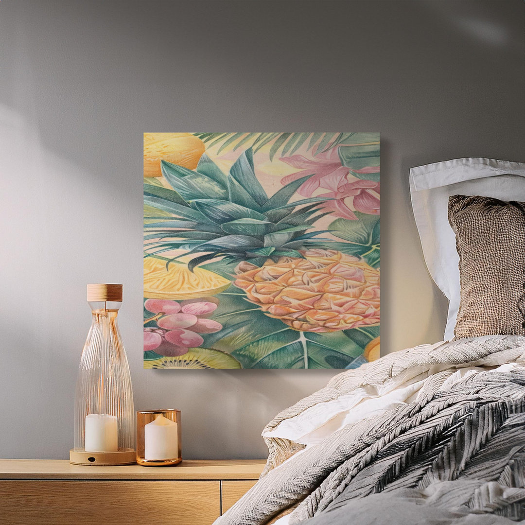 Lush Tropical Fruit Botanical Canvas Print