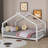 Aby House Platform Bed with Headboard and Footboard,Roof Design-593062542-537757911