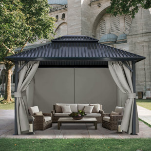 4-Panel Outdoor Gazebo Curtains