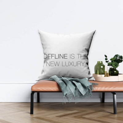 Offline is the New Luxury - Black Motivational Throw Blanket