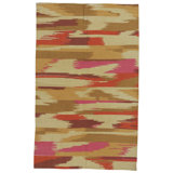 Flatweave Wool Ikat Area Rug in Multi