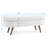 Ottoman Oval Storage Bench,Rubber Wood Legs,White(43.5"X16"X16")-1409445969-1409445970