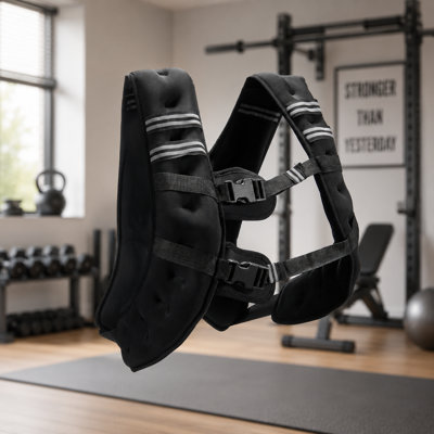 Gilet d'entraînement lesté réglable de 30 lb avec boucles réfléchissantes pour une utilisation nocturne, unisexe, équipement professionnel lesté pour la course, la perte de graisse, l'entraînement en force, le jogging et la perte de poids