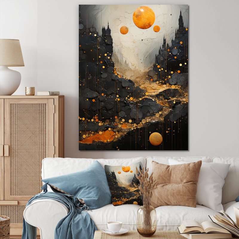 Art mural sur toile Asteroids, H 20 po x l 12 po x P 1 po, Toile tendue