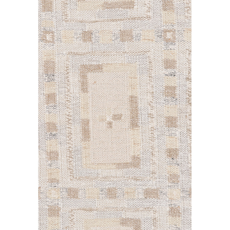 Rug & Kilim’S Scandinavian Rug In Blue With Beige And Cream Geometric Patterns