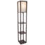 Lampe sur pied colonne 62,75 "Edmundson de style étagère avec 3 tablettes de rangement-27854170