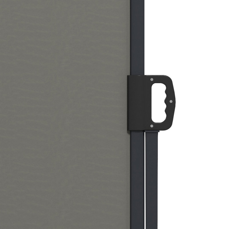 Clôture en métal gris, H 63 po x l 157,5 po