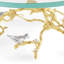 Lovebirds Silver & Gold Glass Cakestand