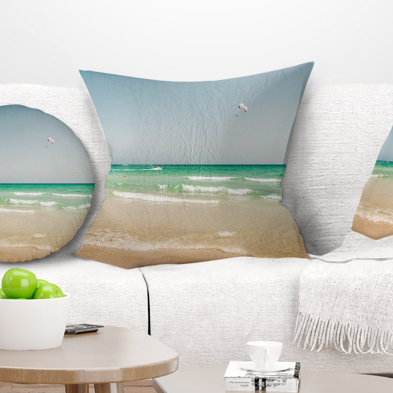 Oreiller parasailing en été dans un oreiller en afrique mer, 16 po x 1 po, Coussin décoratif