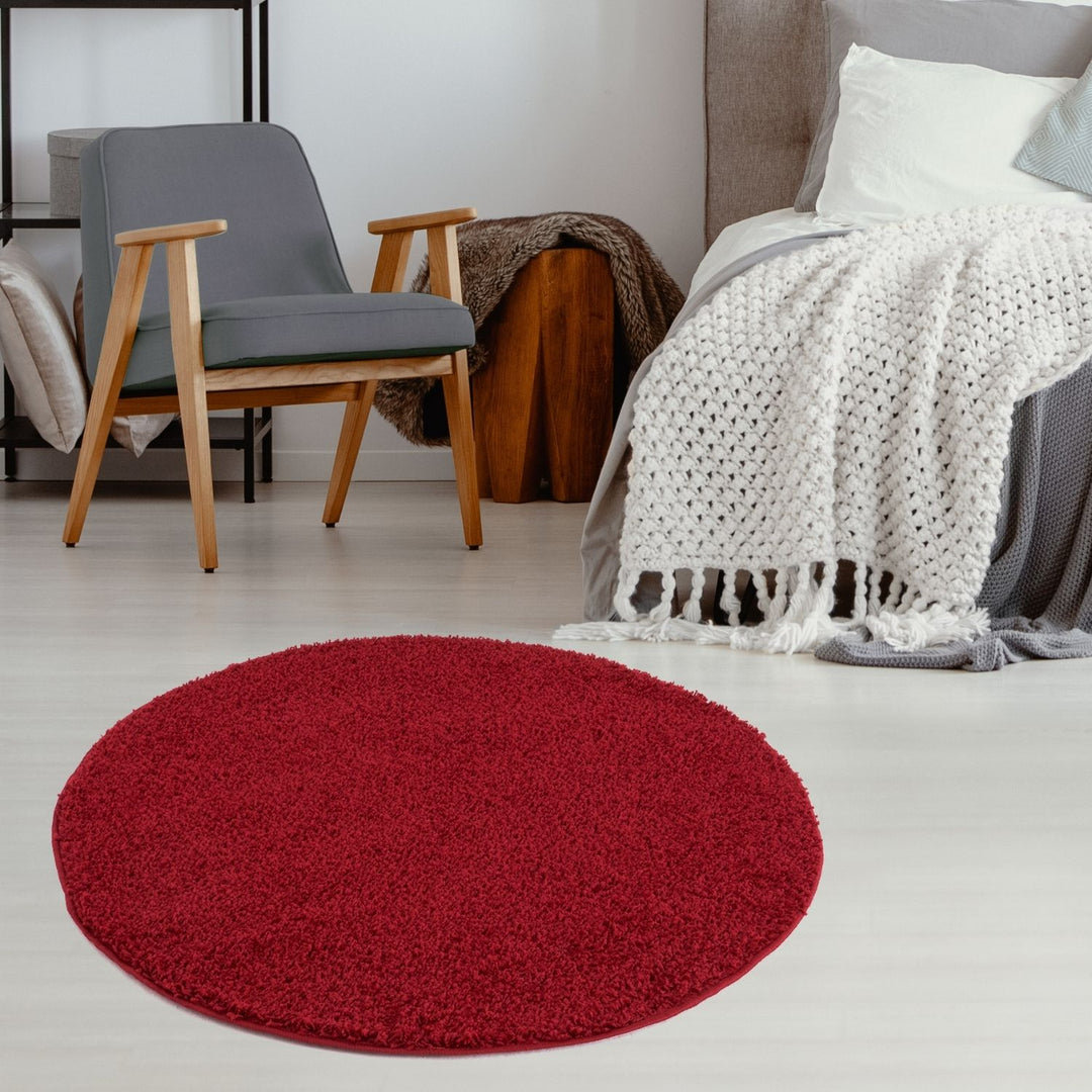 Myshaggy Collection Rugs Solid Design in Red