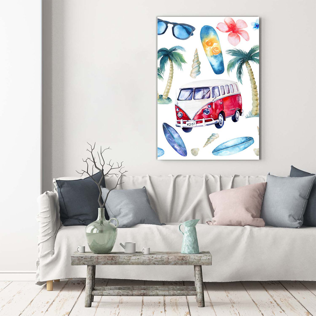 Surfer Set - Kunstdrucke auf Leinwand - Wrapped Canvas