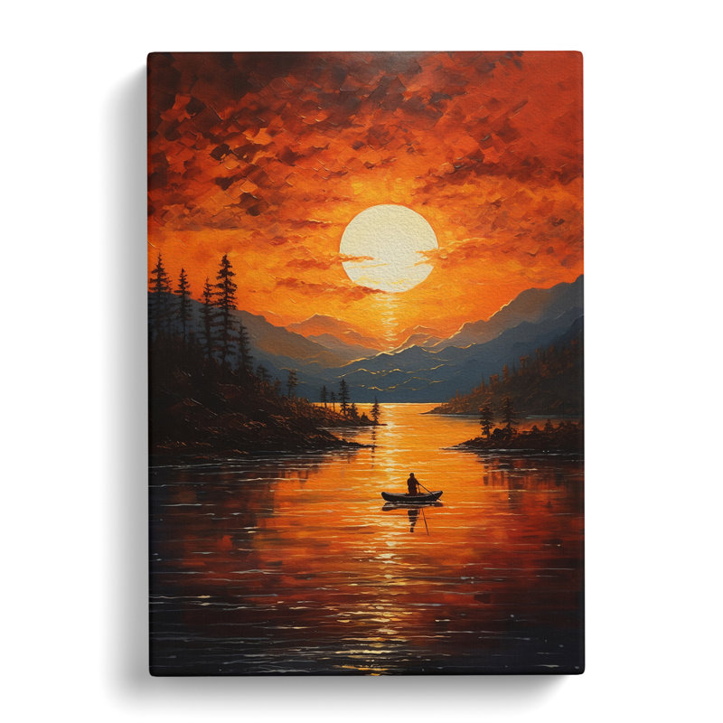 Lake Action No.2 - Wrapped Canvas